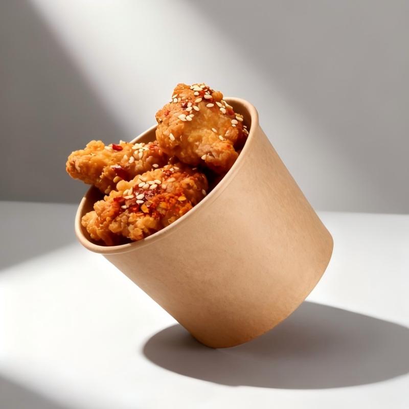 استخدام والتفكير في وعاء ورقي يمكن التخلص منه